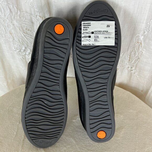 NEW Softinos® Black Leather Slip On Shoes Size 39 from Portugal 🎉Host Pick🎉 - Picture 6 of 9